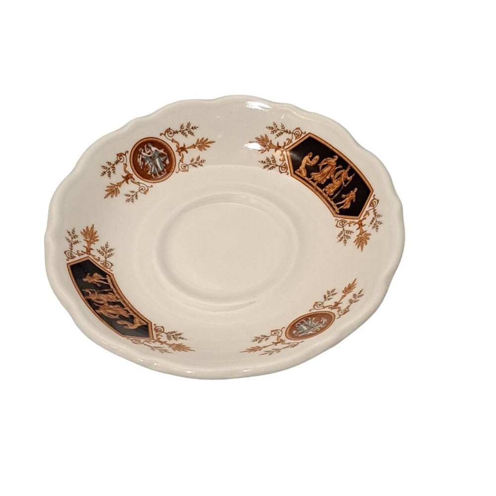 Syracuse Saucer Pittsburgh PA Athletic Club Deco Restaurant Ware 5-3/4"